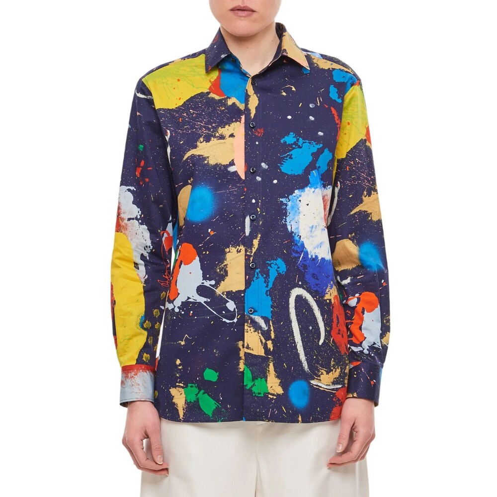 Ralph Lauren Collection Adrien Print Cotton Satin Shirt, size 2, NWT - Picture 12 of 15